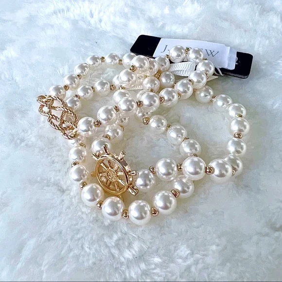 J. Crew Nautical Pearl 3 piece set Bracelets